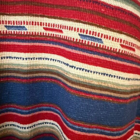 LRL Lauren Jeans Co. Vtg Southwest Dropped Waist Waffle Knit Dress Sz 1X - Picture 4 of 11